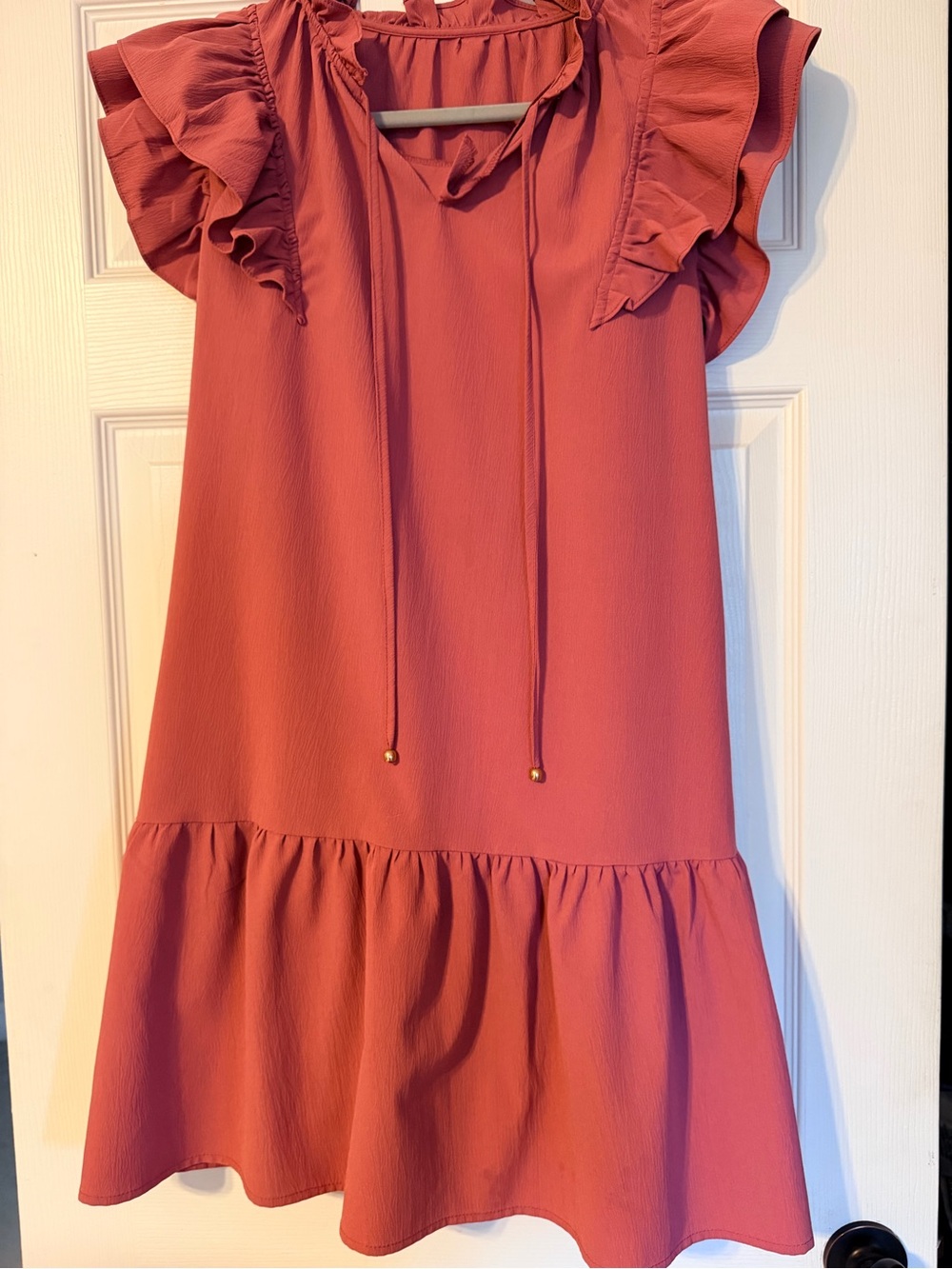Ruffle Sleeve Dress L